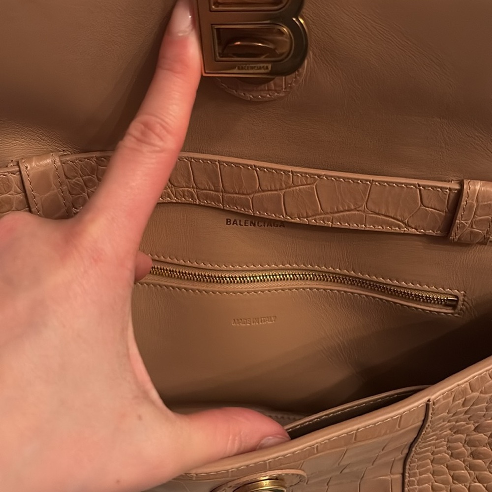 PRICE DROP! EUC Balenciaga XS Downtown Croc-Embossed Bag - Picture 5 of 9